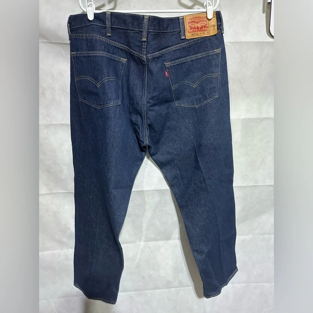 Vintage Levi's 501 XX Jeans Men’s 42 W X 32 L Dark Wash Retro Button Fly NWOT